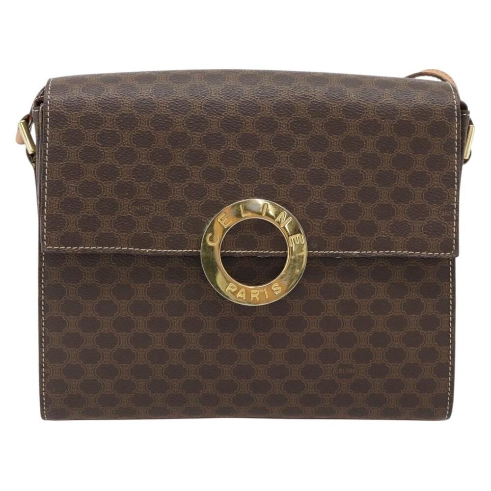 Celine Macadam Circle Shoulder Bag Brown